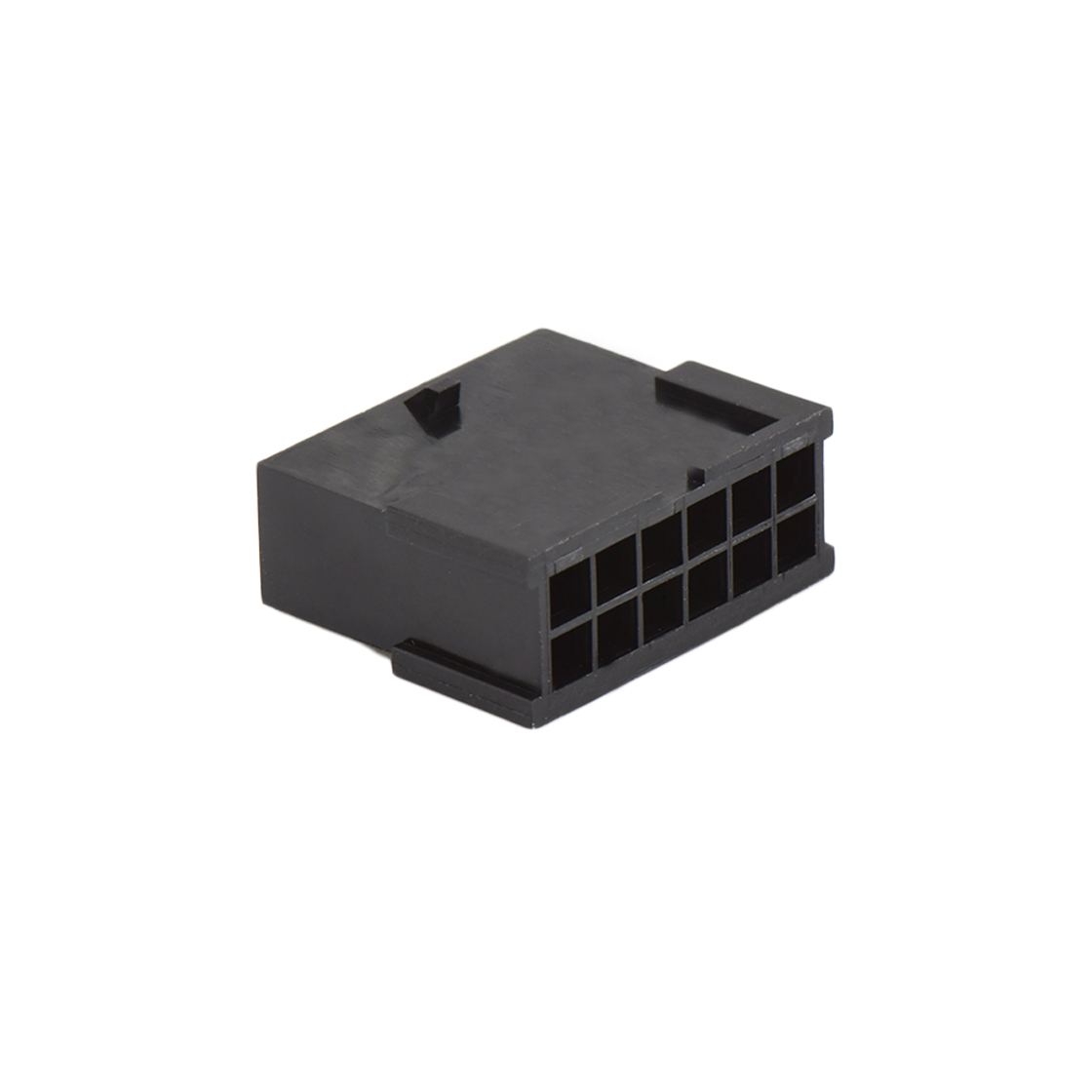 C3030线对线连接器Pitch 3.00mm双排带扣不带翅膀母胶壳 2*6Pin黑色